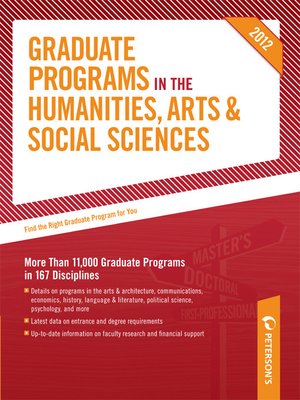 cover image of Peterson's Graduate Programs in the Humanities, Arts & Social Sciences 2012